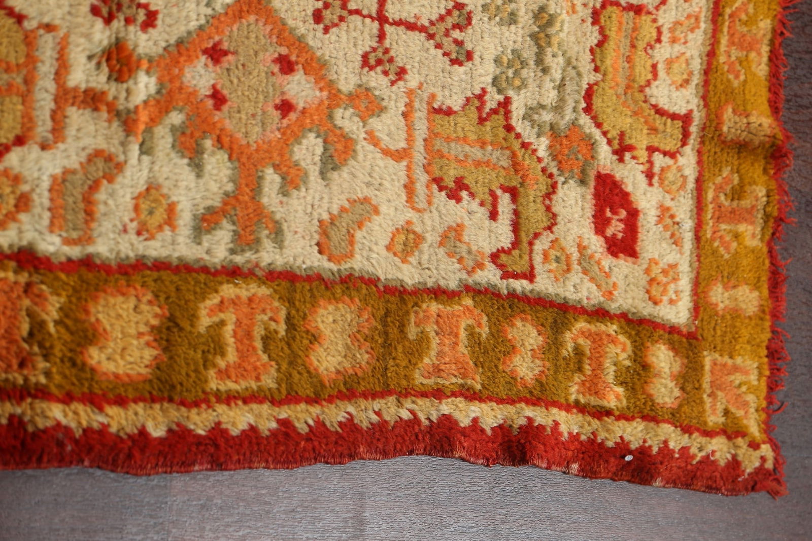 Antique Vegetable Dye Oushak Oriental Area Rug 10x14 - 11