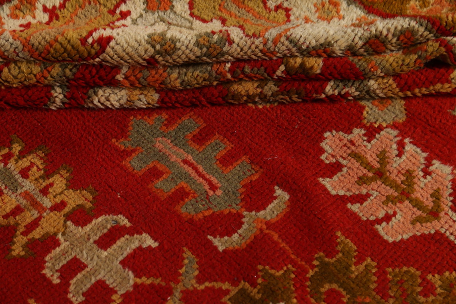 Antique Vegetable Dye Oushak Oriental Area Rug 10x14 - 15