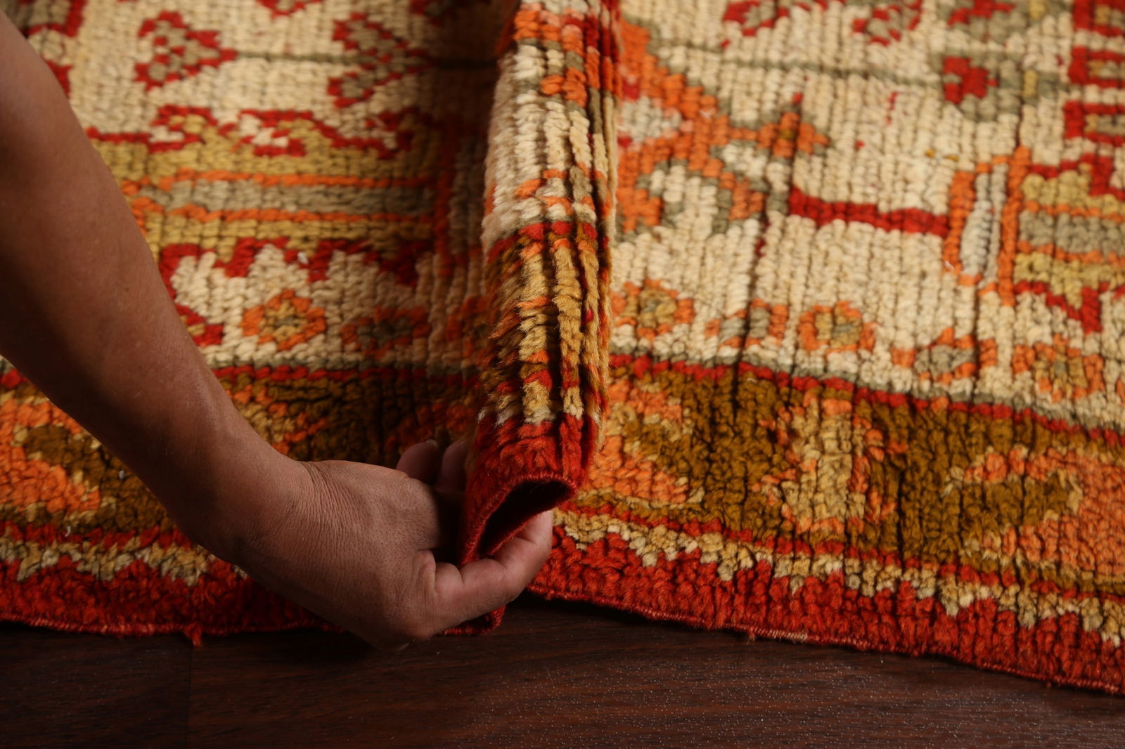 Antique Vegetable Dye Oushak Oriental Area Rug 10x14 - 17