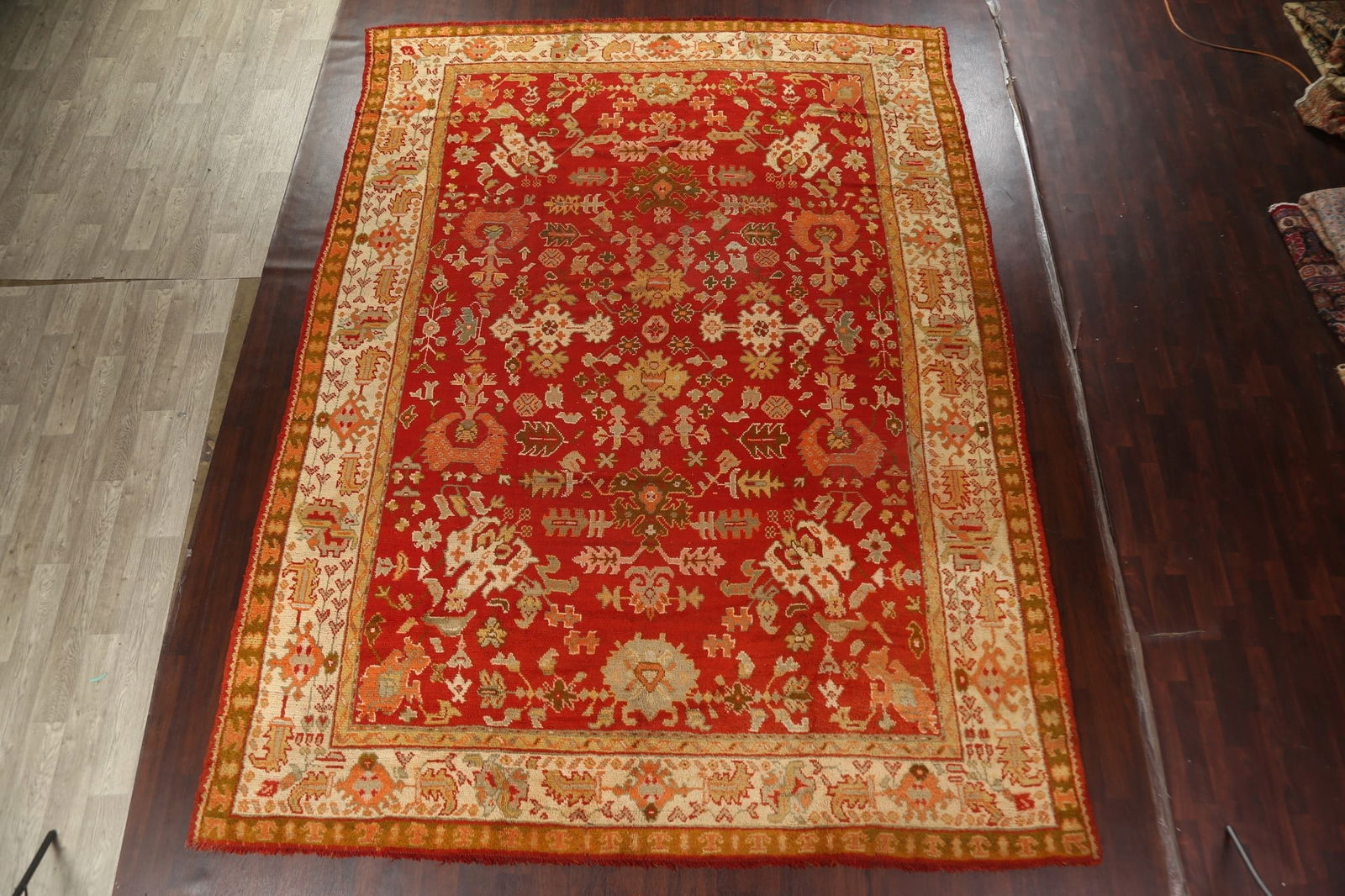 Antique Vegetable Dye Oushak Oriental Area Rug 10x14 - 3