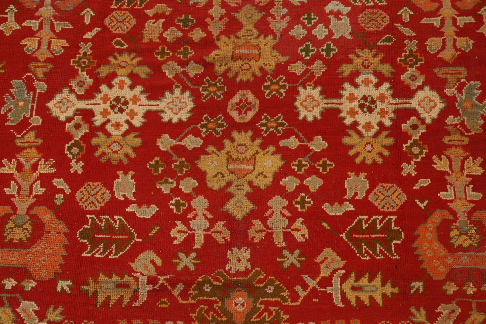 Antique Vegetable Dye Oushak Oriental Area Rug 10x14 - 5