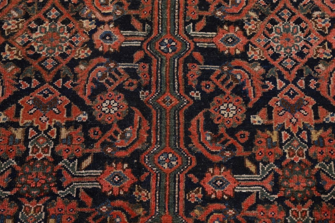 Pre-1900 Antique Vegetable Dye Malayer Persian Rug 7x16 - 10