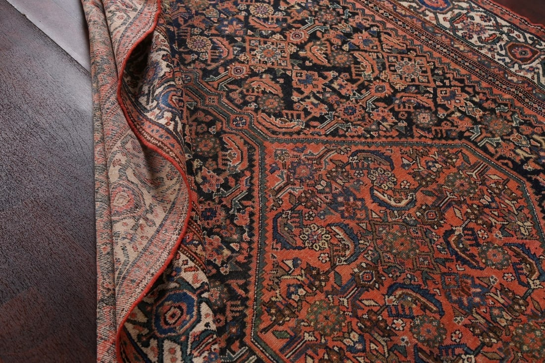 Pre-1900 Antique Vegetable Dye Malayer Persian Rug 7x16 - 20