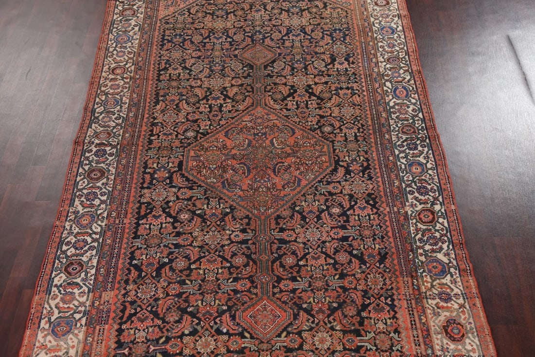 Pre-1900 Antique Vegetable Dye Malayer Persian Rug 7x16 - 4