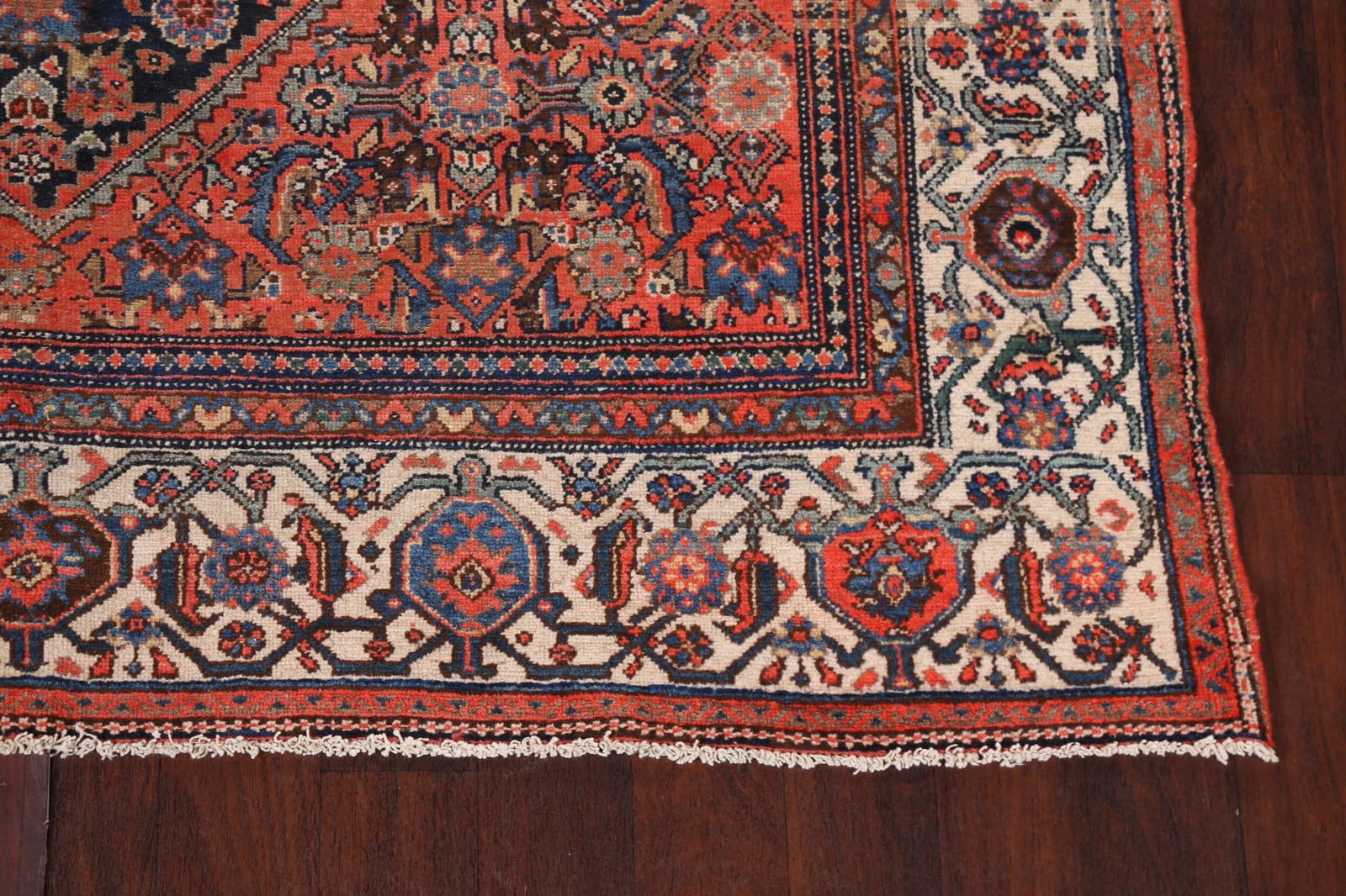 Pre-1900 Antique Vegetable Dye Malayer Persian Rug 7x16 - 7