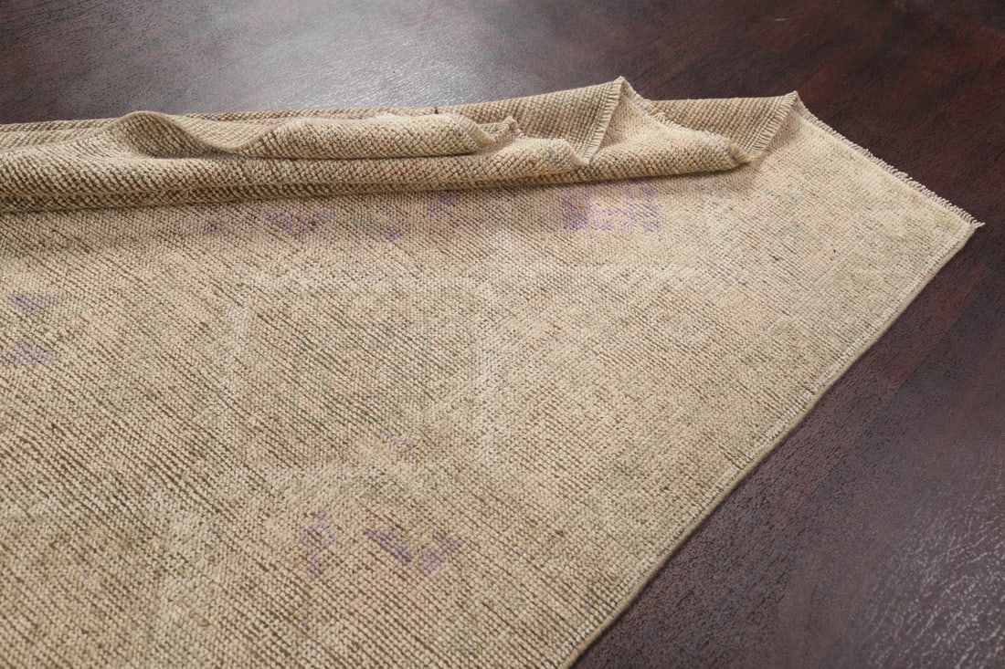 Antique Distressed Oushak Turkish Area Rug 5x11 - 15