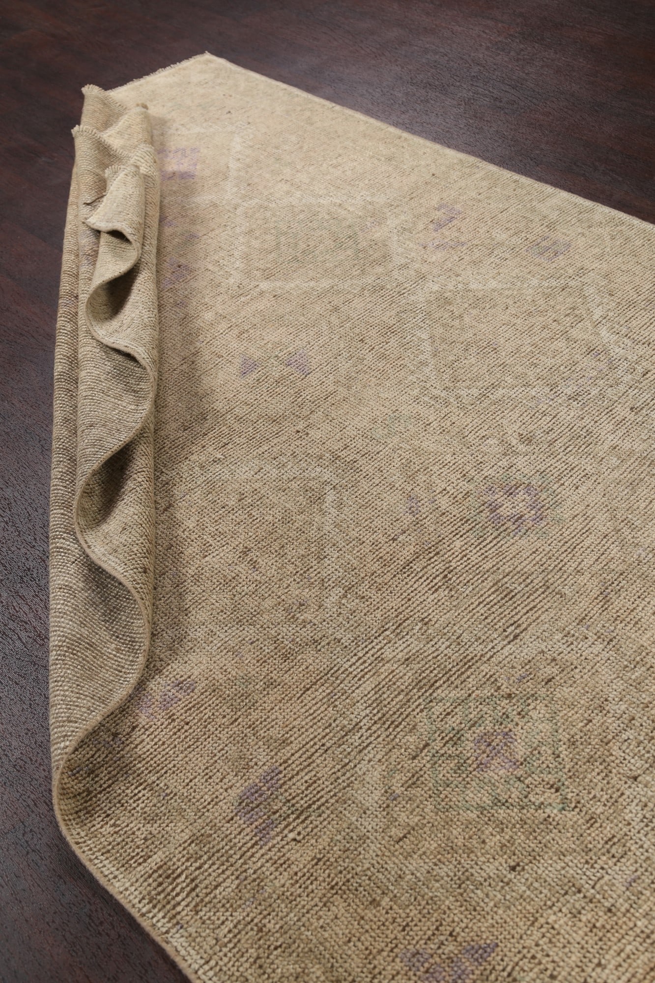 Antique Distressed Oushak Turkish Area Rug 5x11 - 16