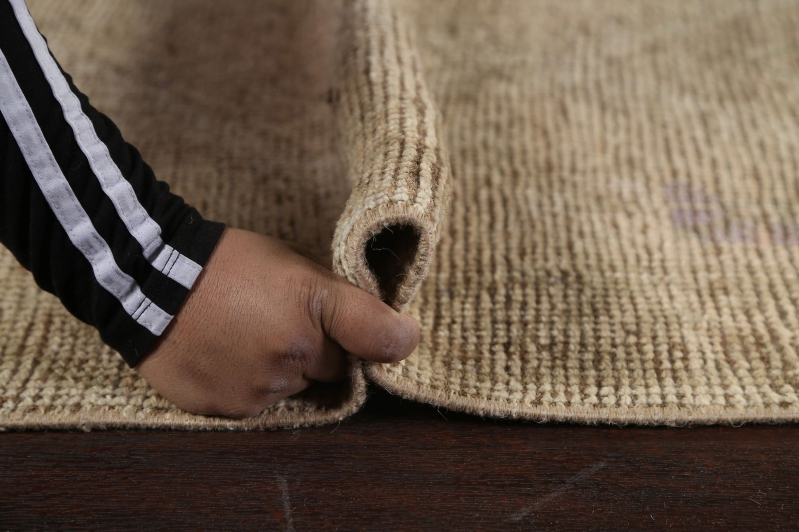 Antique Distressed Oushak Turkish Area Rug 5x11 - 17