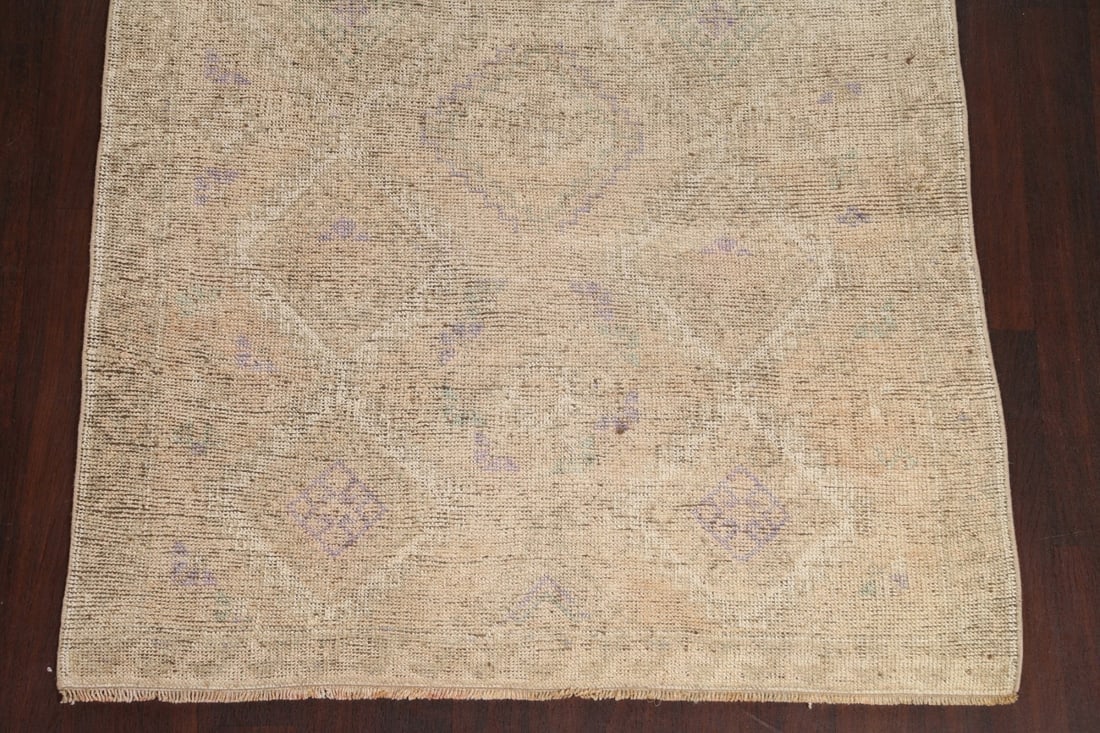 Antique Distressed Oushak Turkish Area Rug 5x11 - 6