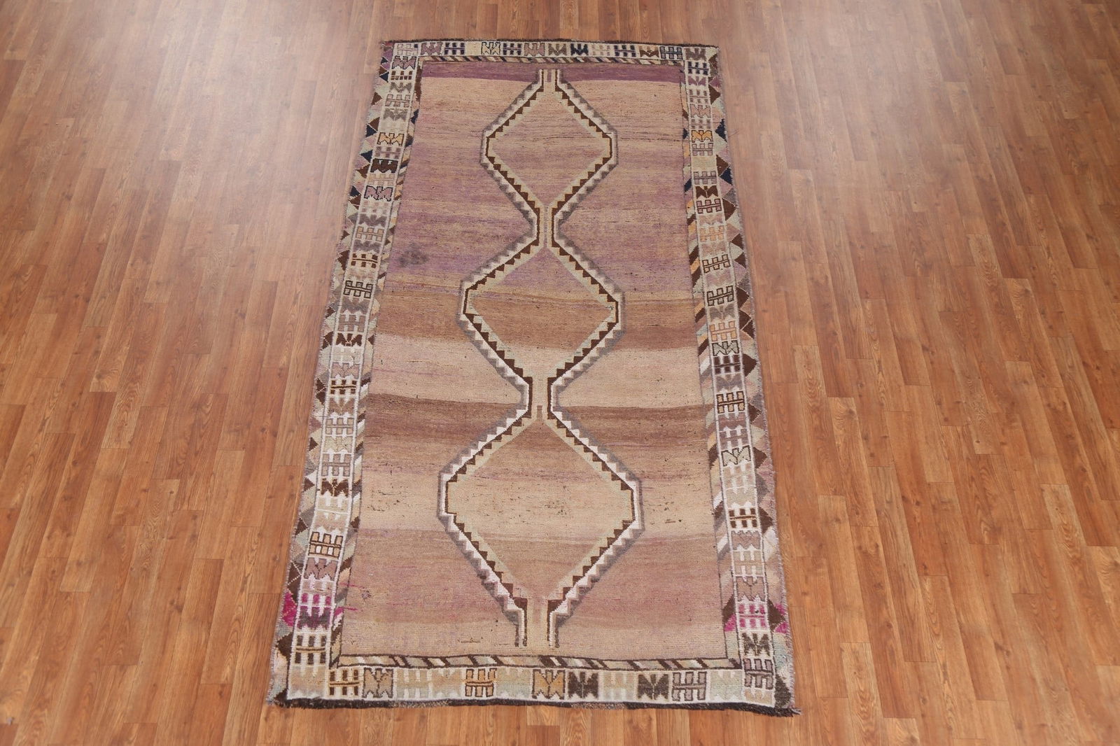 Antique Geometric Gabbeh Persian Area Rug 5x9 - 3