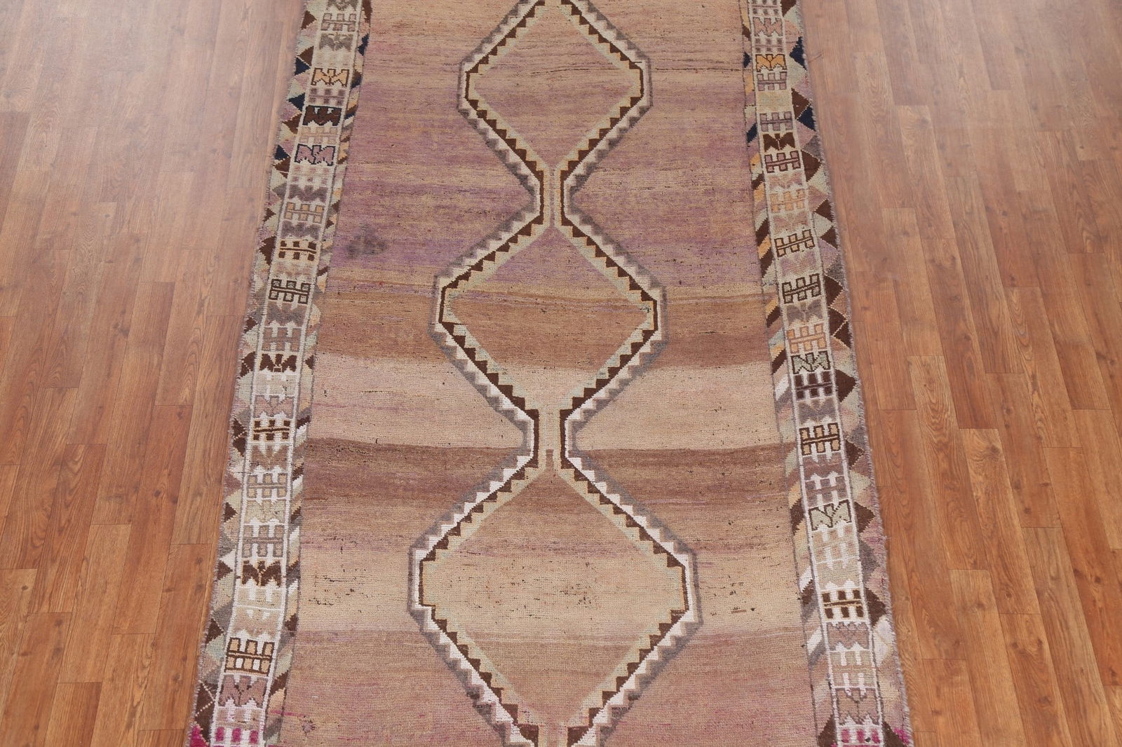 Antique Geometric Gabbeh Persian Area Rug 5x9 - 4