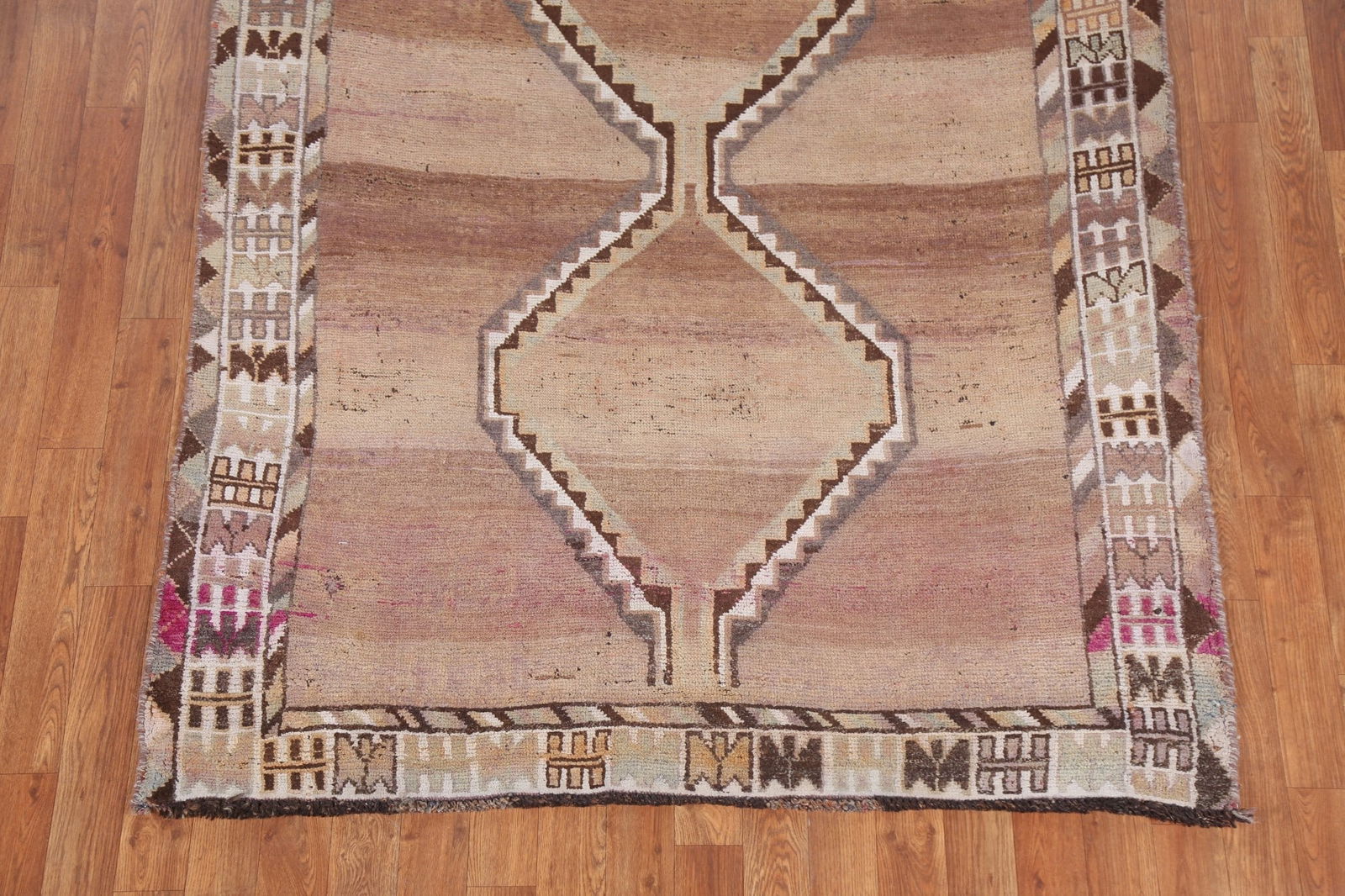 Antique Geometric Gabbeh Persian Area Rug 5x9 - 6