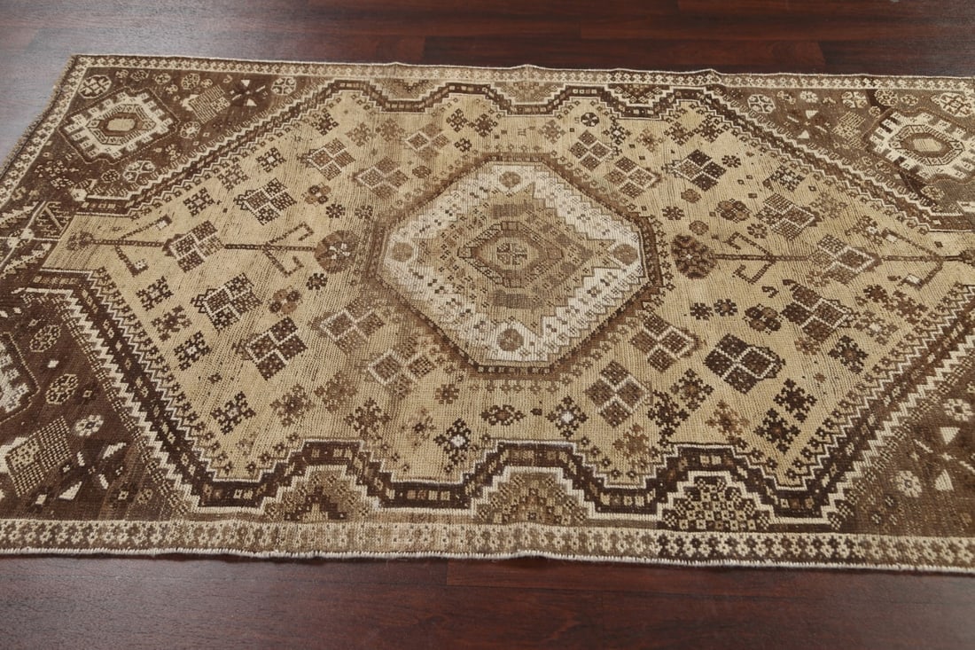 Antique Tribal Shiraz Persian Area Rug 5x7 - 12