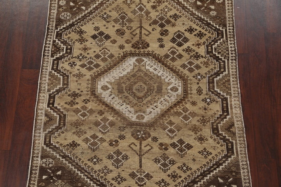 Antique Tribal Shiraz Persian Area Rug 5x7 - 4
