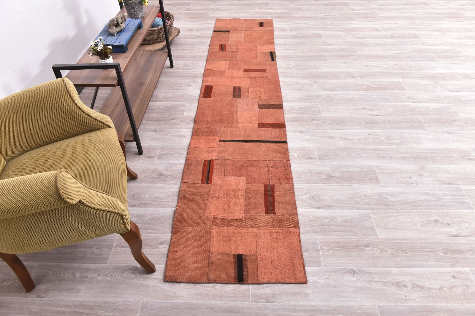 2'1'' x 10'4'' Turkish Vintage Hemp Rug - 240042 - 3