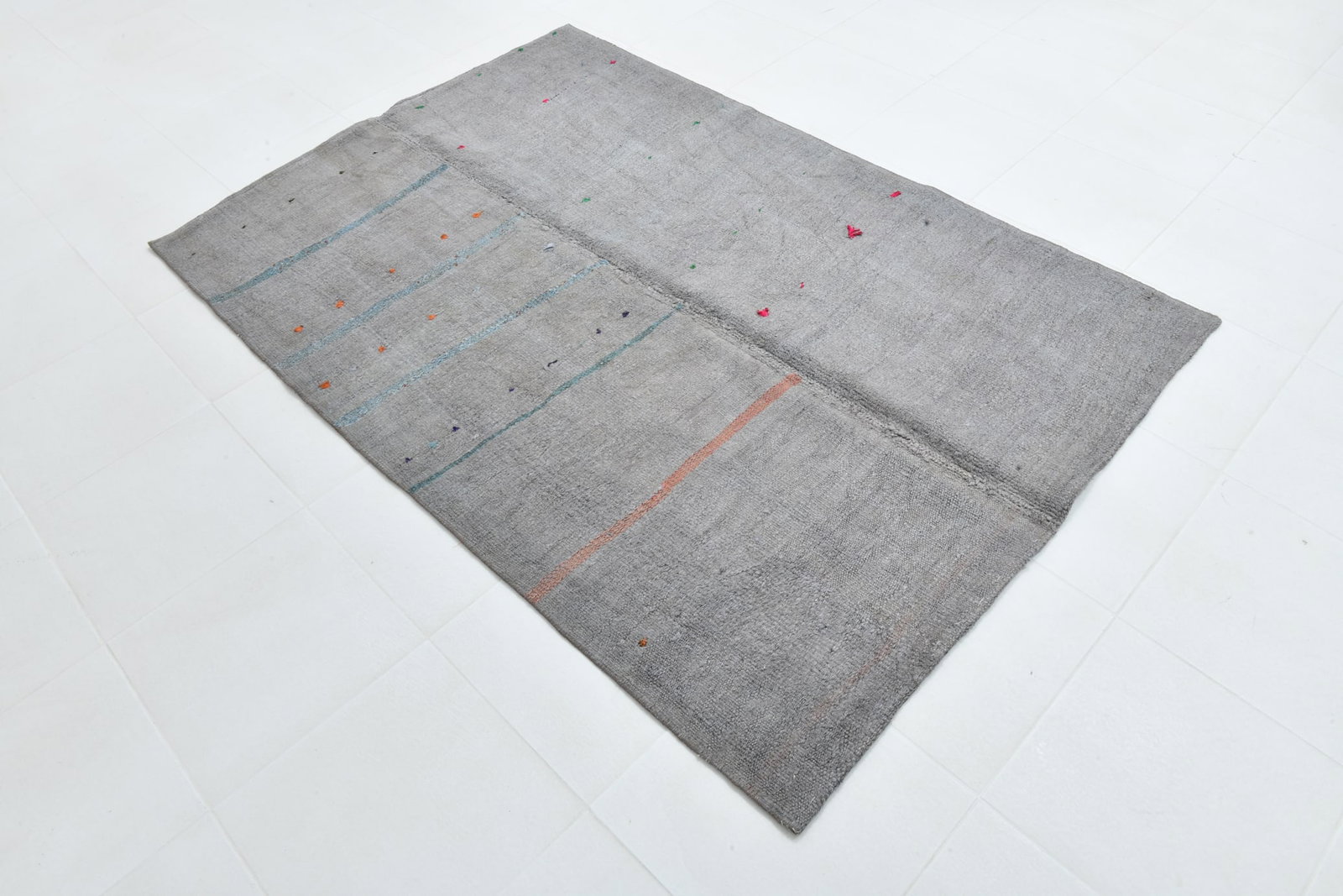 4'8'' x 6'10'' Turkish Vintage Hemp Rug - 52921 - 19