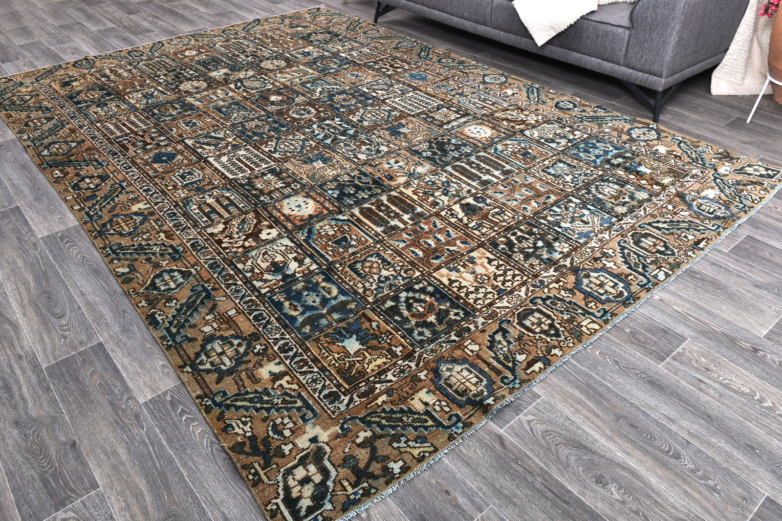 7'11'' x 11'9'' Unique Handmade Vintage Rug - 242591 - 2