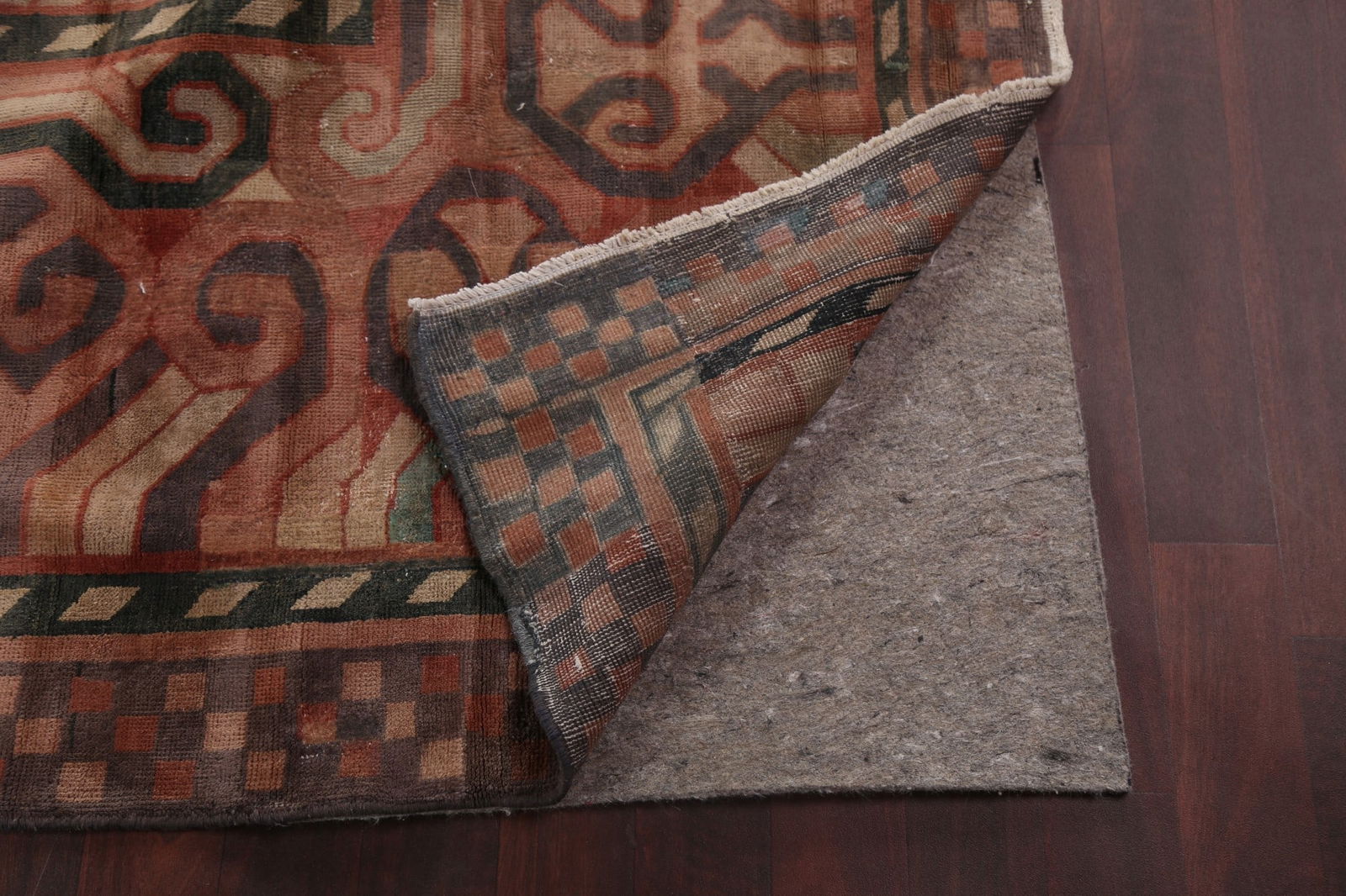 Pre-1900 Antique Vegetable Dye Khotan Large Oriental Rug 25x37 - 11