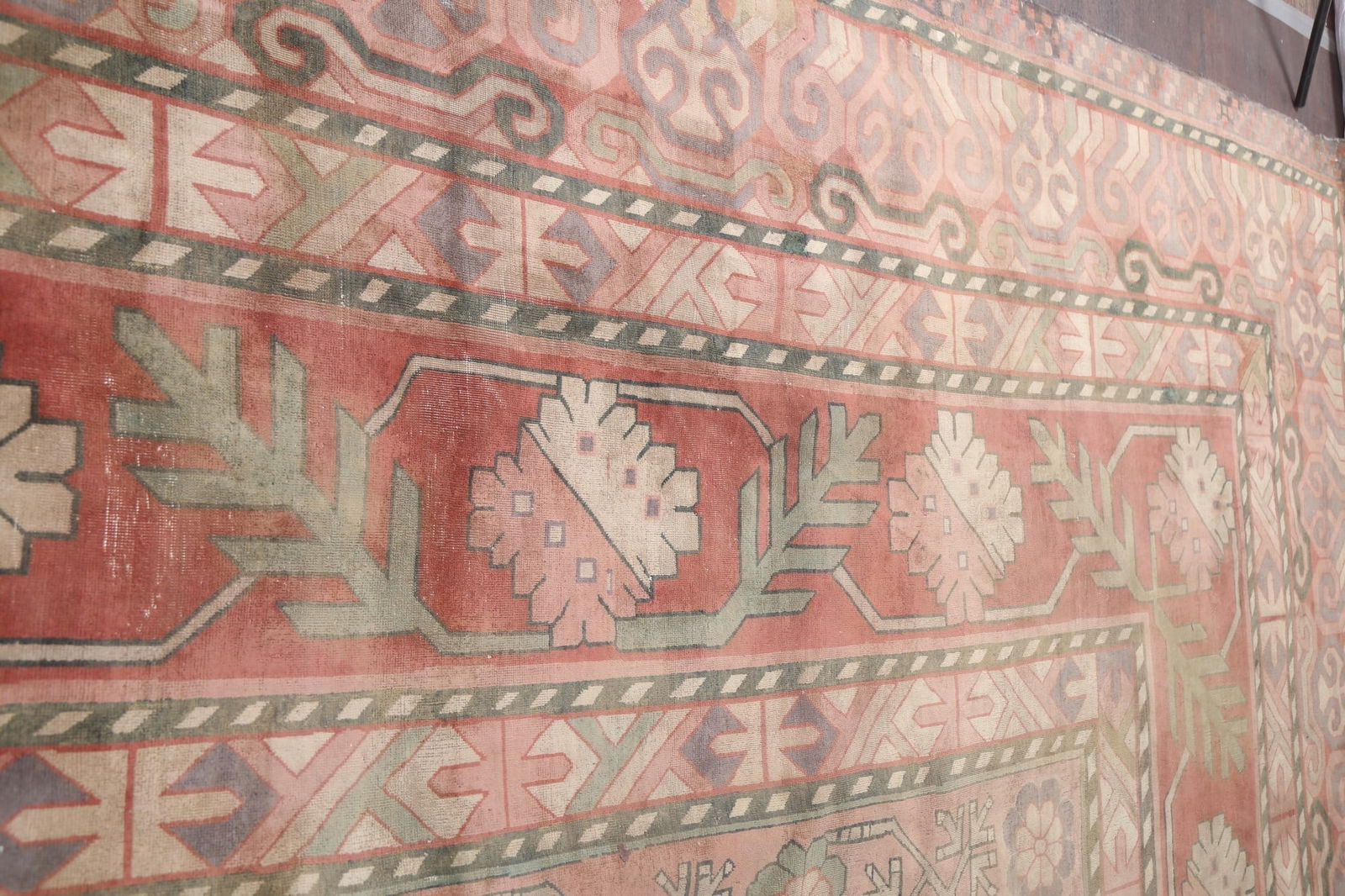 Pre-1900 Antique Vegetable Dye Khotan Large Oriental Rug 25x37 - 14