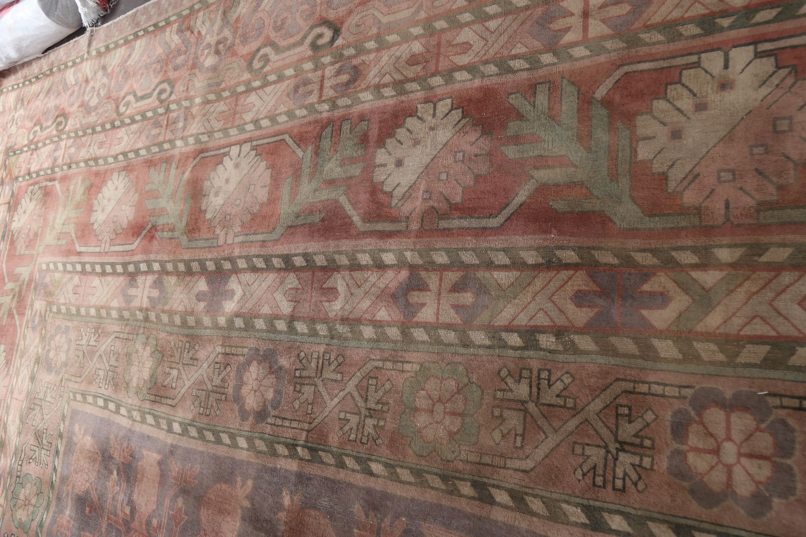 Pre-1900 Antique Vegetable Dye Khotan Large Oriental Rug 25x37 - 19