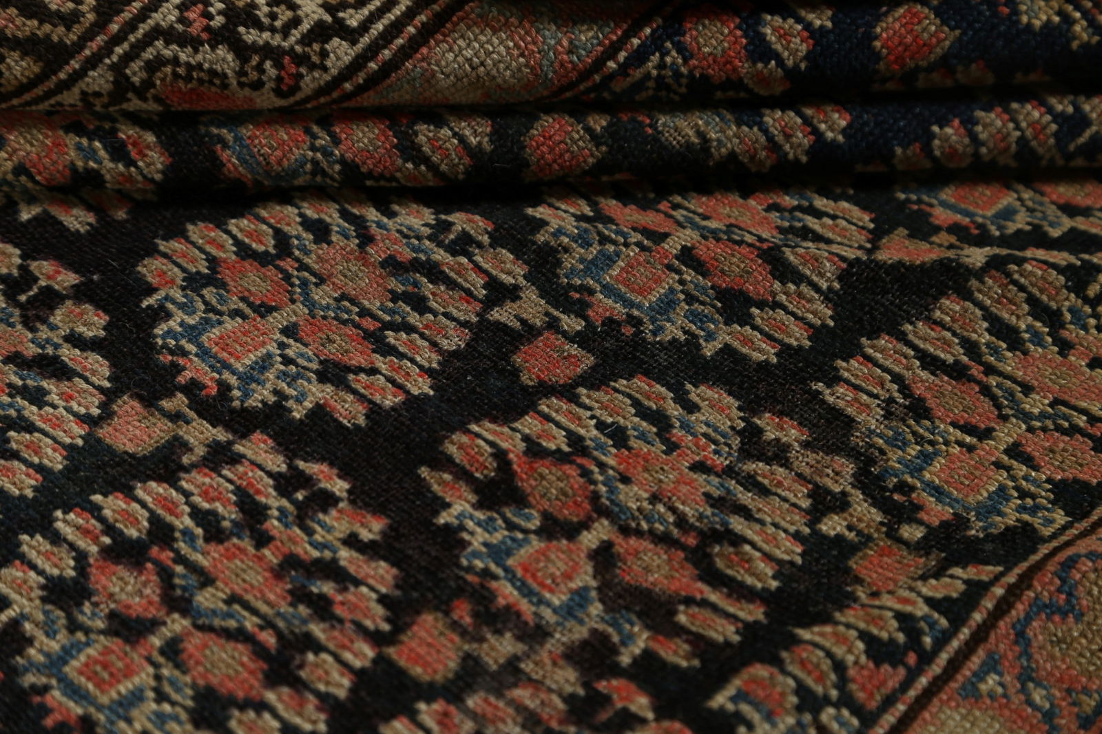 Pre-1900 Antique Vegetable Dye Senneh Bidjar Persian Area Rug 3x5 - 17