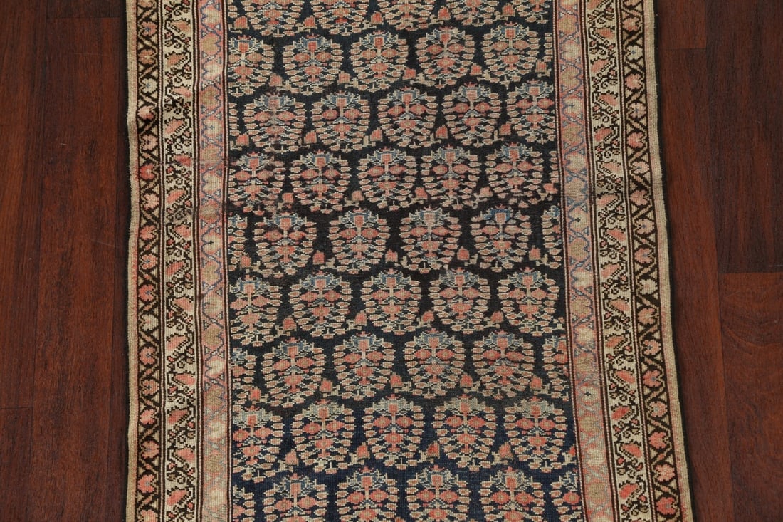 Pre-1900 Antique Vegetable Dye Senneh Bidjar Persian Area Rug 3x5 - 3