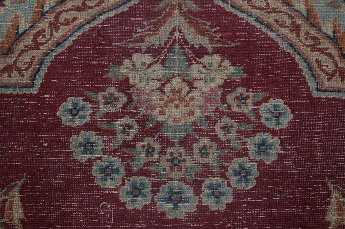 Antique Vegetable Dye Handmade Kerman Persian Rug 10x13 - 11