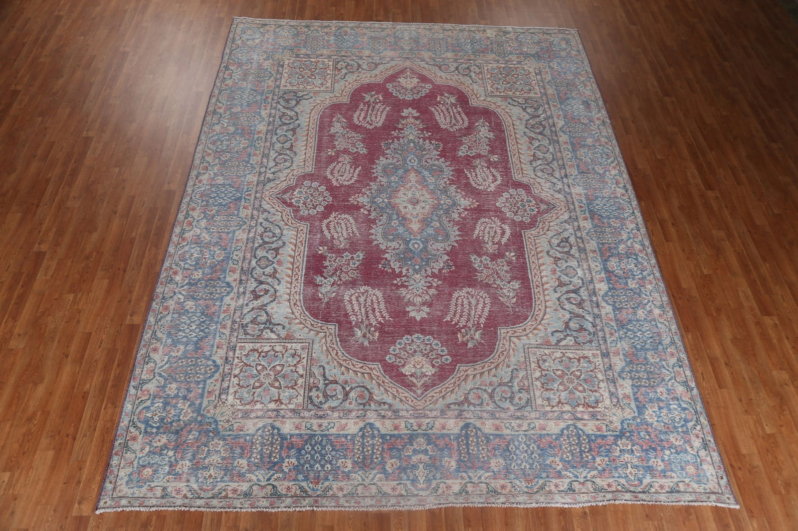 Antique Vegetable Dye Handmade Kerman Persian Rug 10x13 - 16