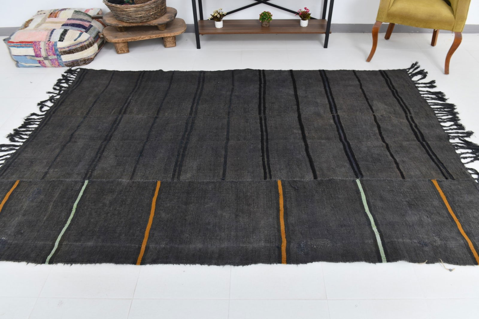 6'0'' x 8'9'' Turkish Vintage Hemp Rug - 53755 - 3