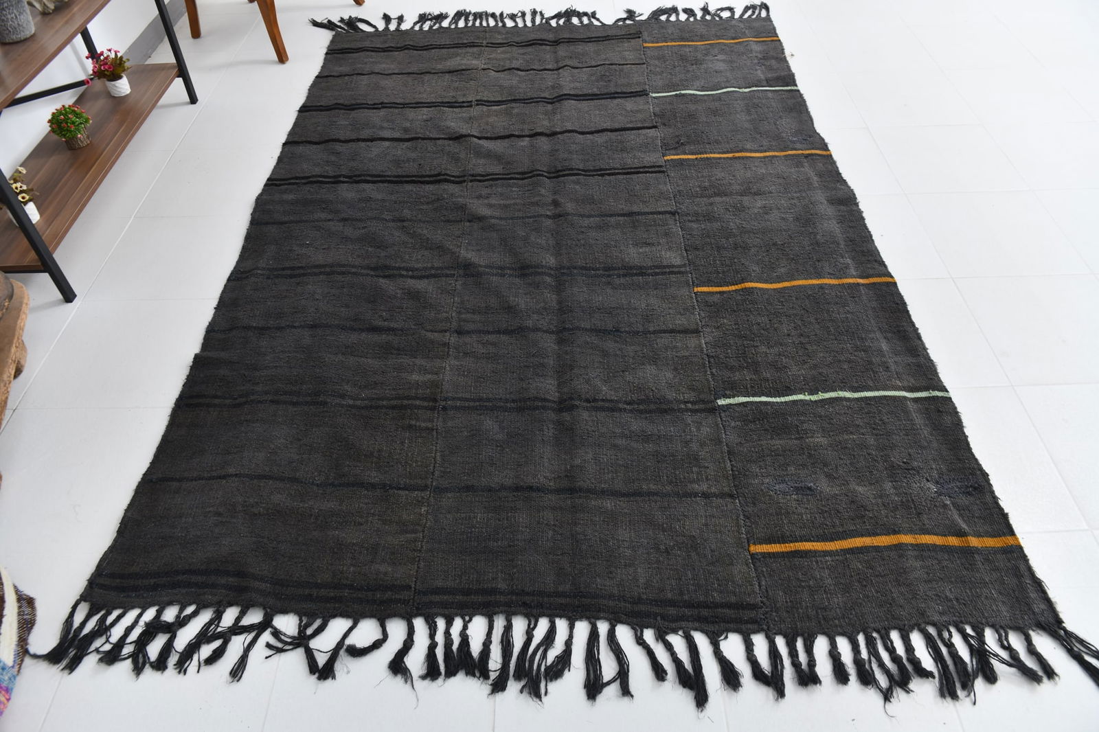 6'0'' x 8'9'' Turkish Vintage Hemp Rug - 53755 - 5