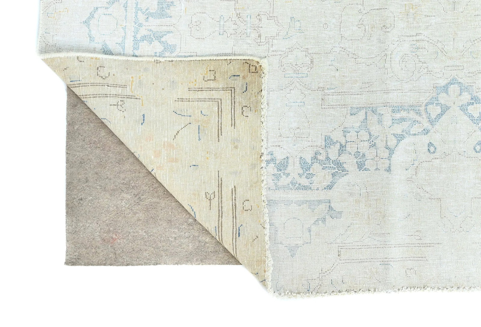 Antique Muted Gold Floral 9X12 Distressed Vintage Oriental Rug - 12