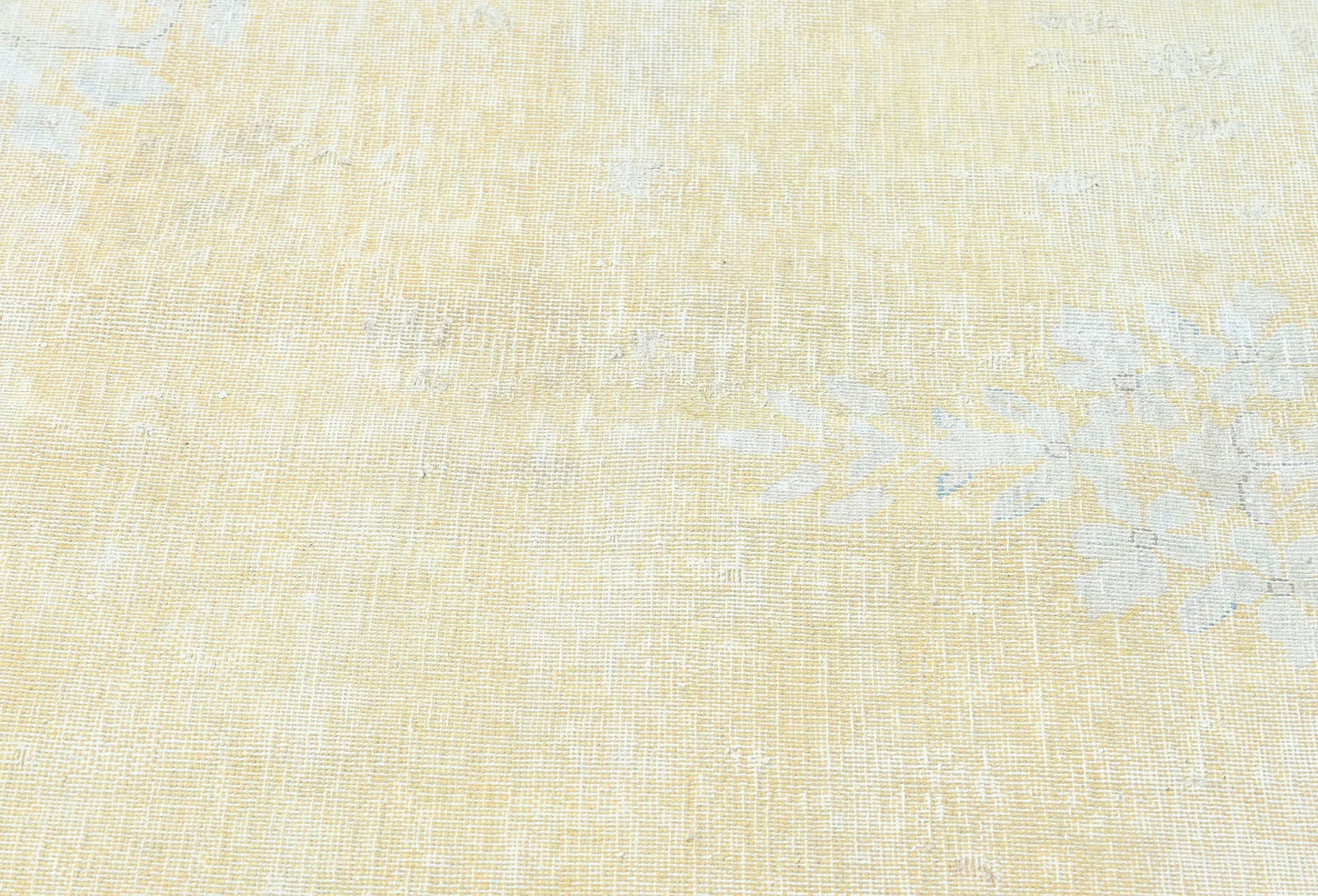 Antique Muted Gold Floral 9X12 Distressed Vintage Oriental Rug - 6