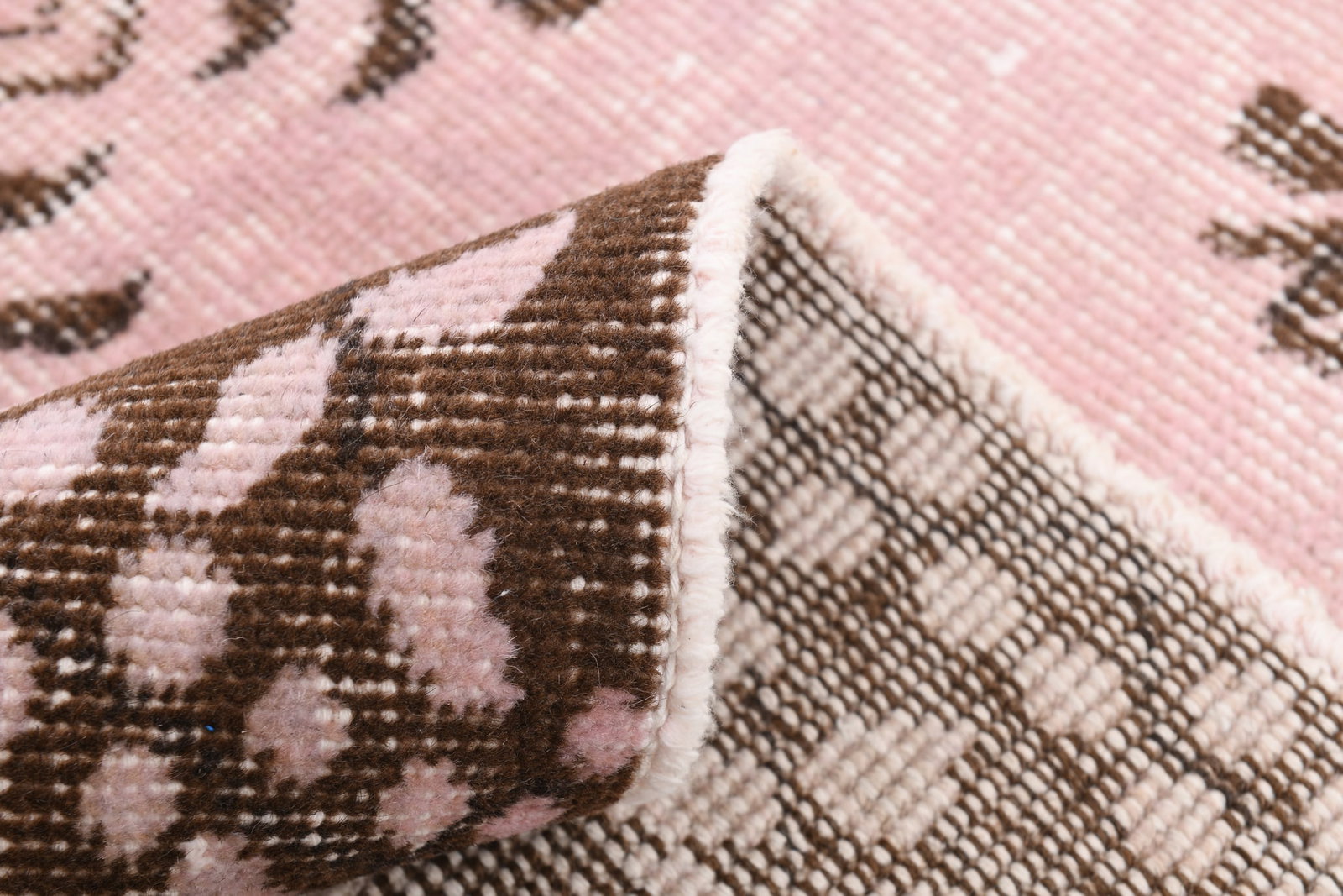 5'1'' x 8'8'' Handmade Vintage Wool Rug - 4316 - 13