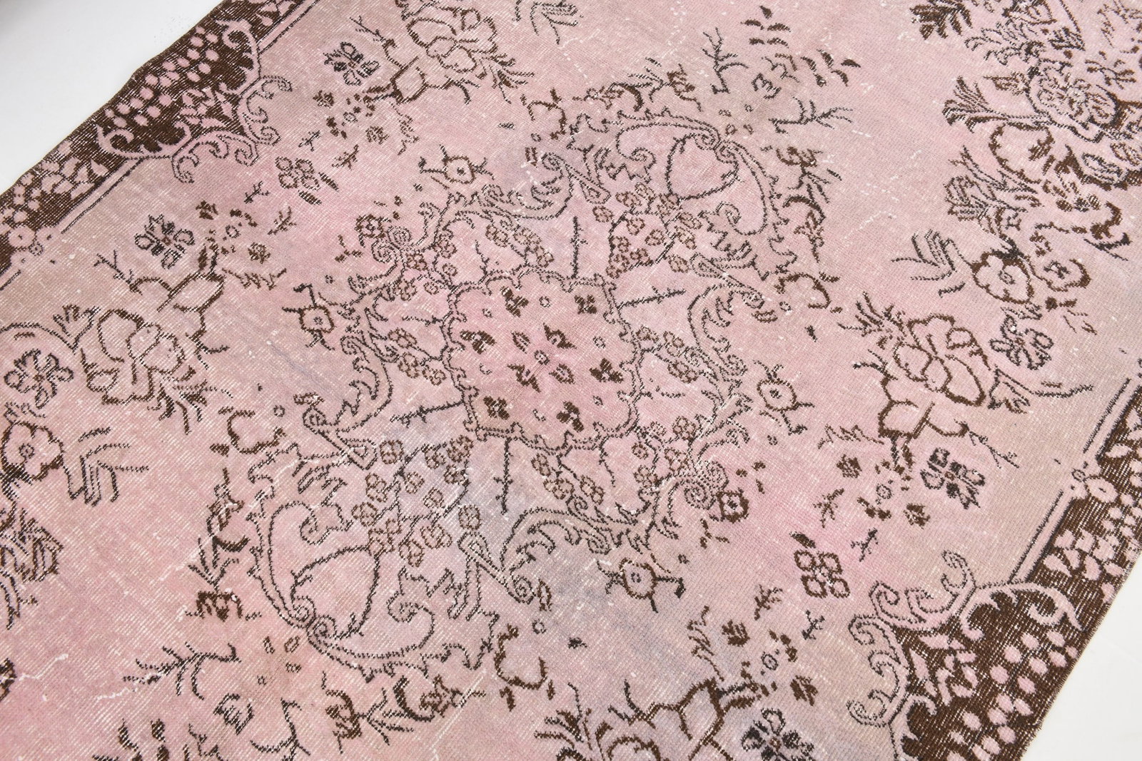 5'1'' x 8'8'' Handmade Vintage Wool Rug - 4316 - 5