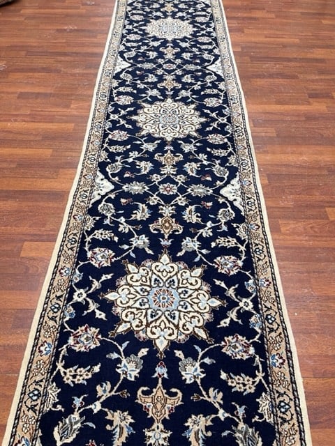 Vintage Persian Nain Runner-5071 - 3