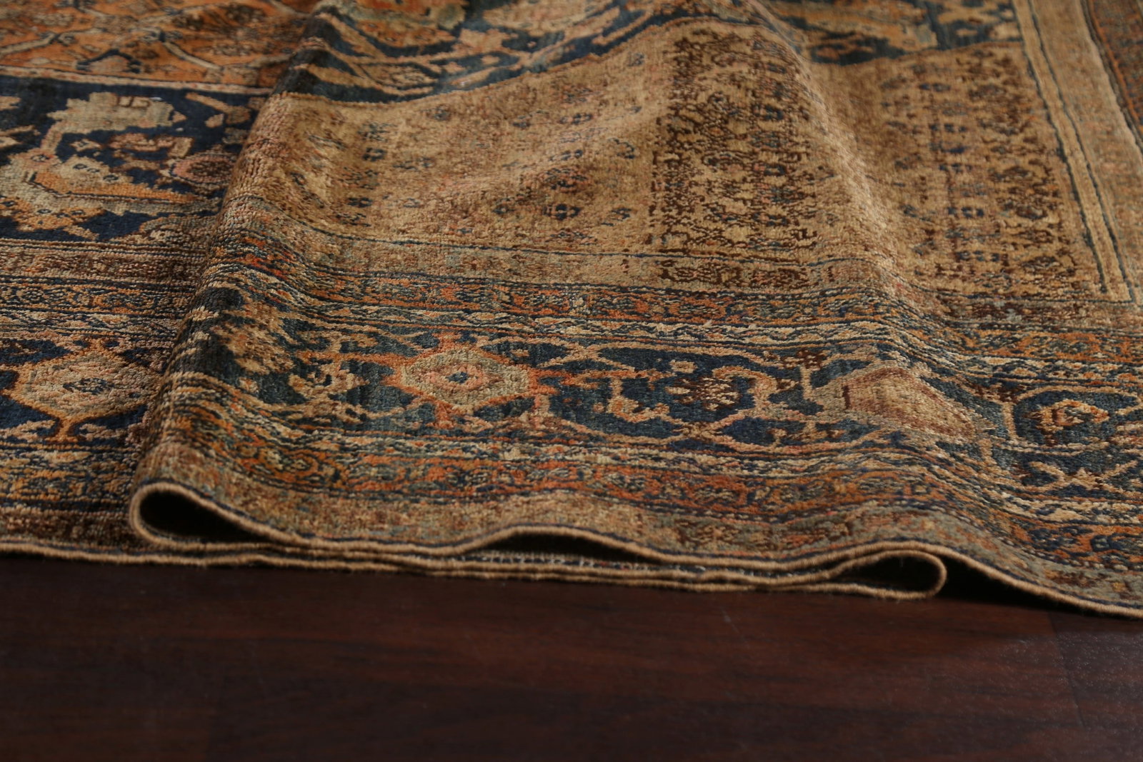 Pre-1900 Antique Vegetable Dye Bibikabad Persian Rug 13x20 - 15