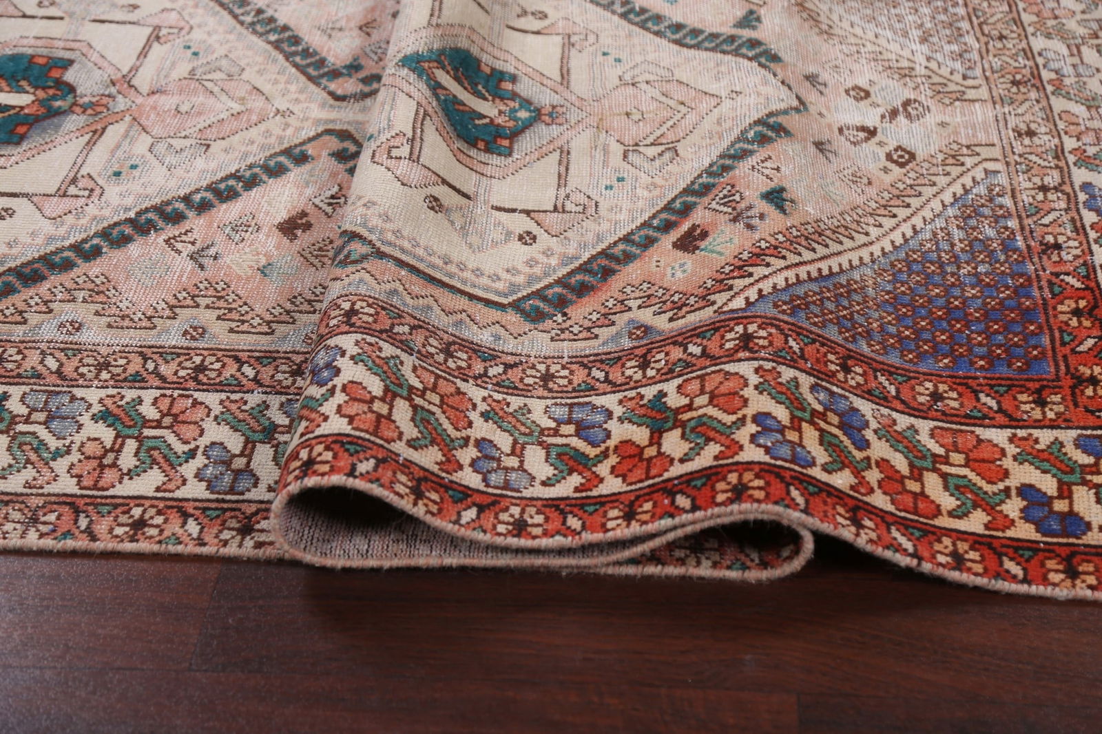 Antique Geometric Bakhtiari Persian Area Rug 5x10 - 12