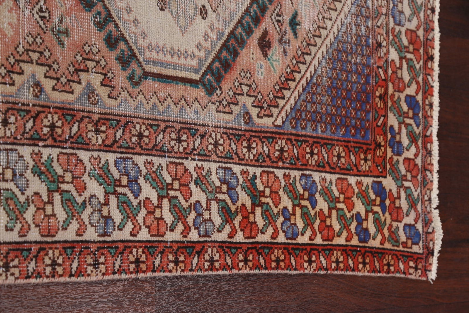 Antique Geometric Bakhtiari Persian Area Rug 5x10 - 14