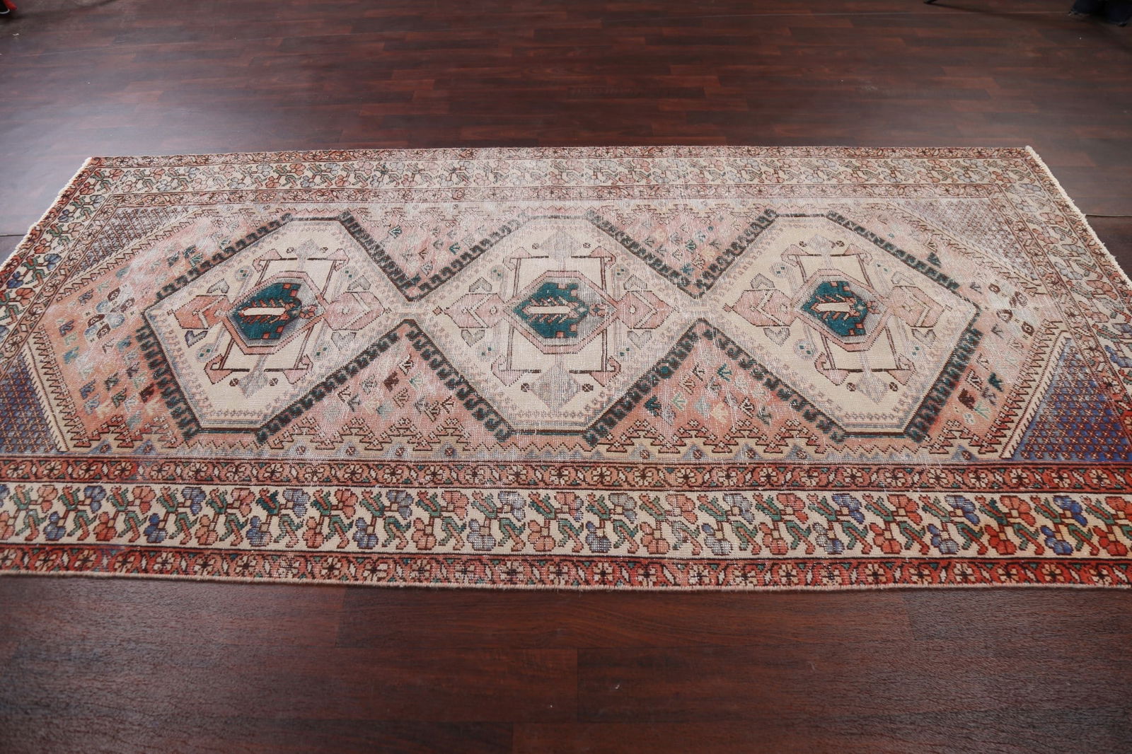 Antique Geometric Bakhtiari Persian Area Rug 5x10 - 15