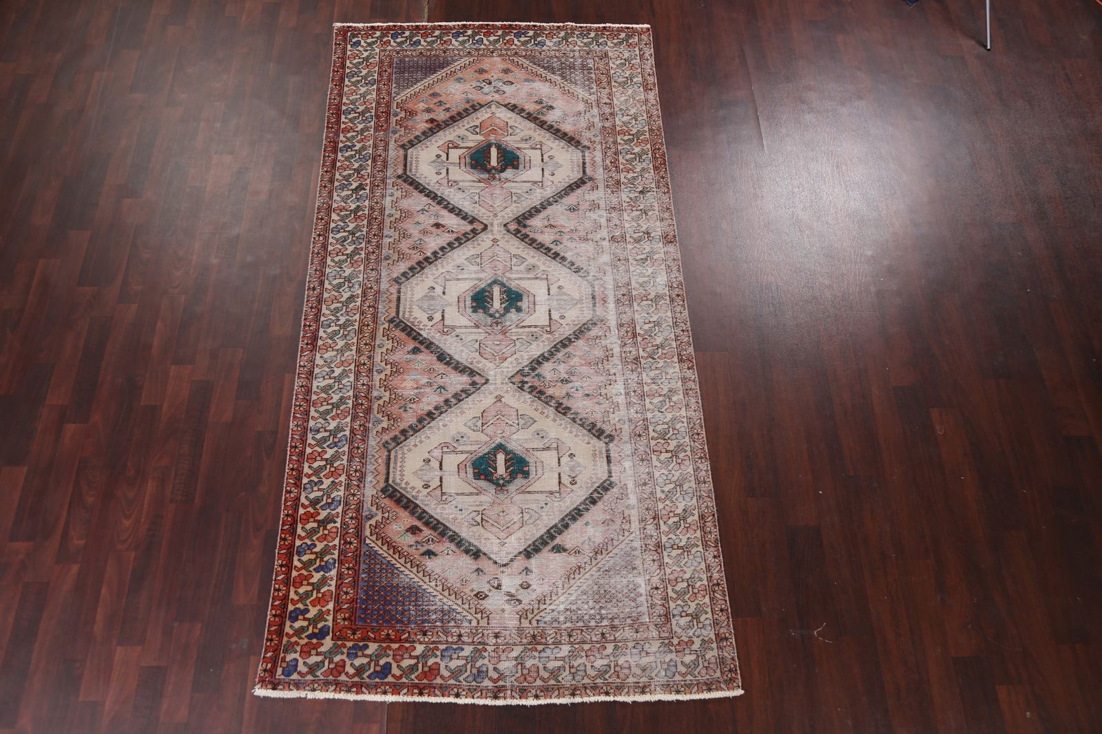 Antique Geometric Bakhtiari Persian Area Rug 5x10 - 16