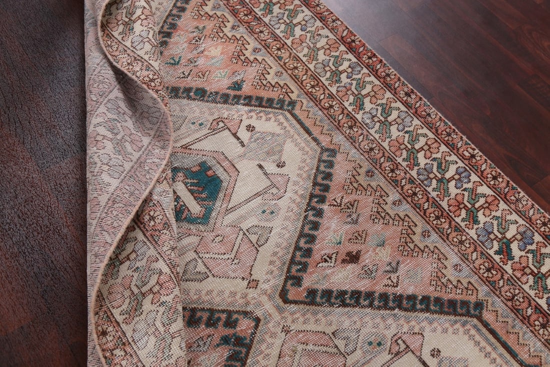 Antique Geometric Bakhtiari Persian Area Rug 5x10 - 18