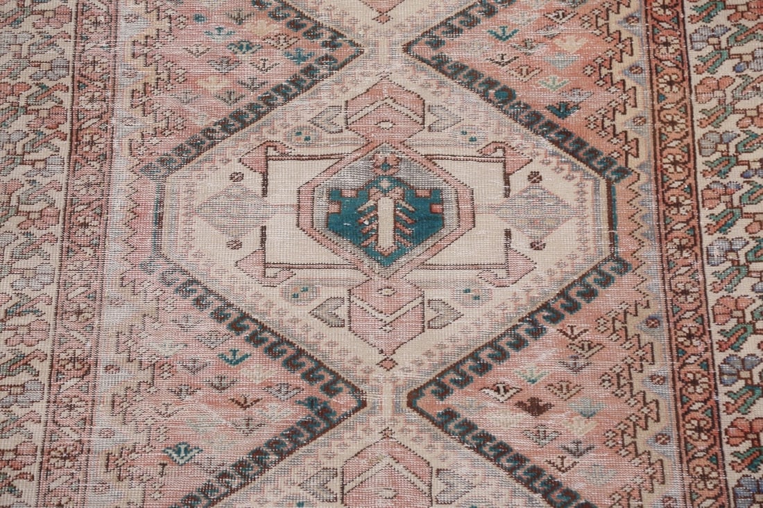 Antique Geometric Bakhtiari Persian Area Rug 5x10 - 5