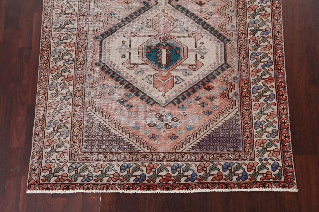 Antique Geometric Bakhtiari Persian Area Rug 5x10 - 6