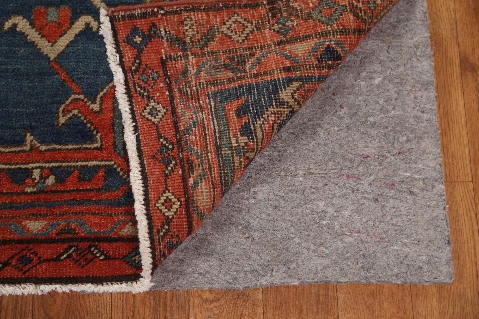 Pre-1900 Antique Heriz Serapi Vegetable Dye Persian Rug 11x13 - 8