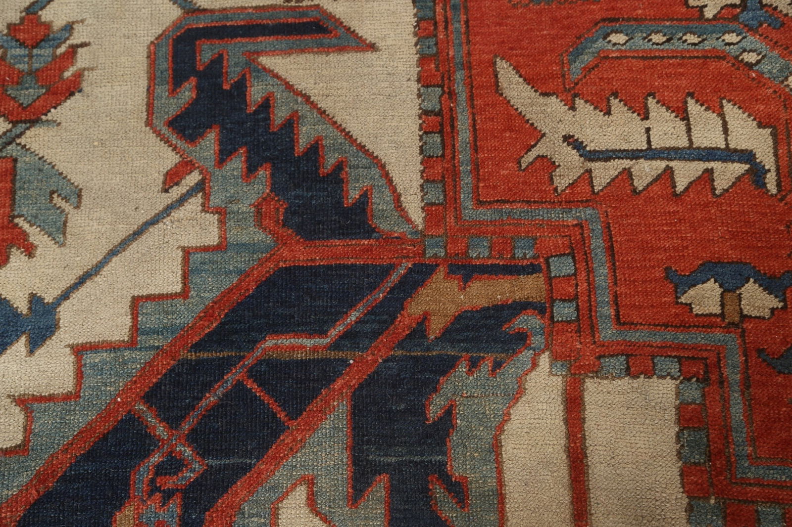 Pre-1900 Antique Heriz Serapi Vegetable Dye Persian Rug 11x13 - 9