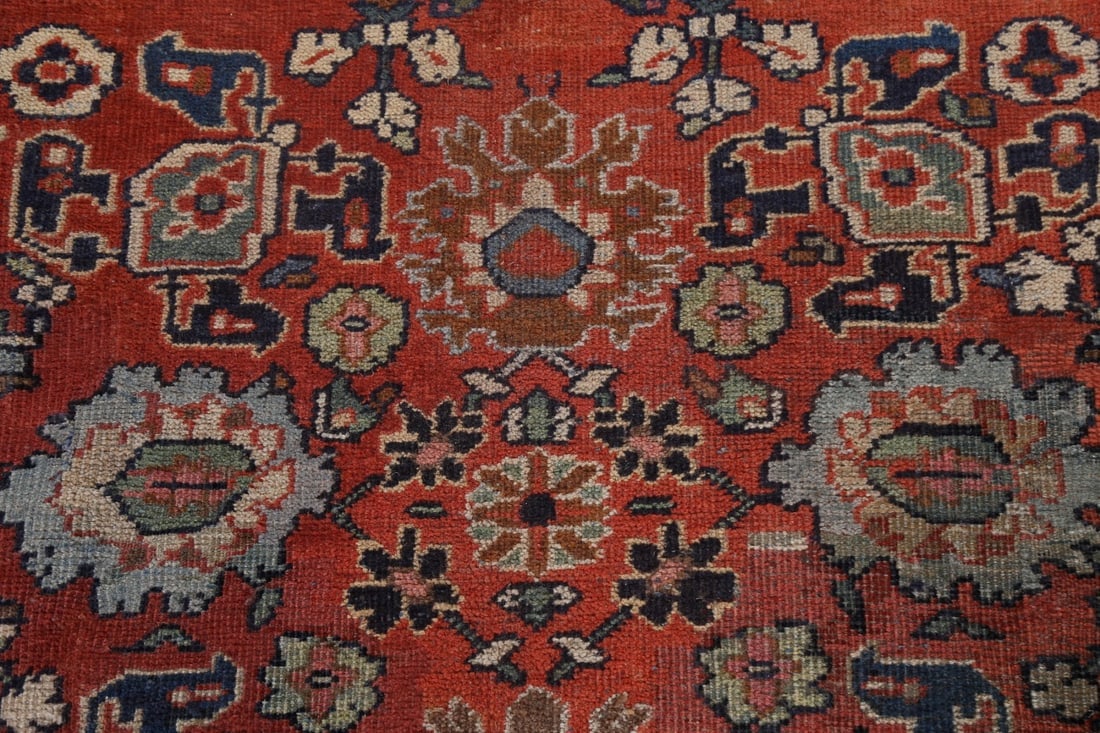 Pre-1900 Antique Vegetable Dye Sultanabad Ziegler Persian Rug 11x14 - 10