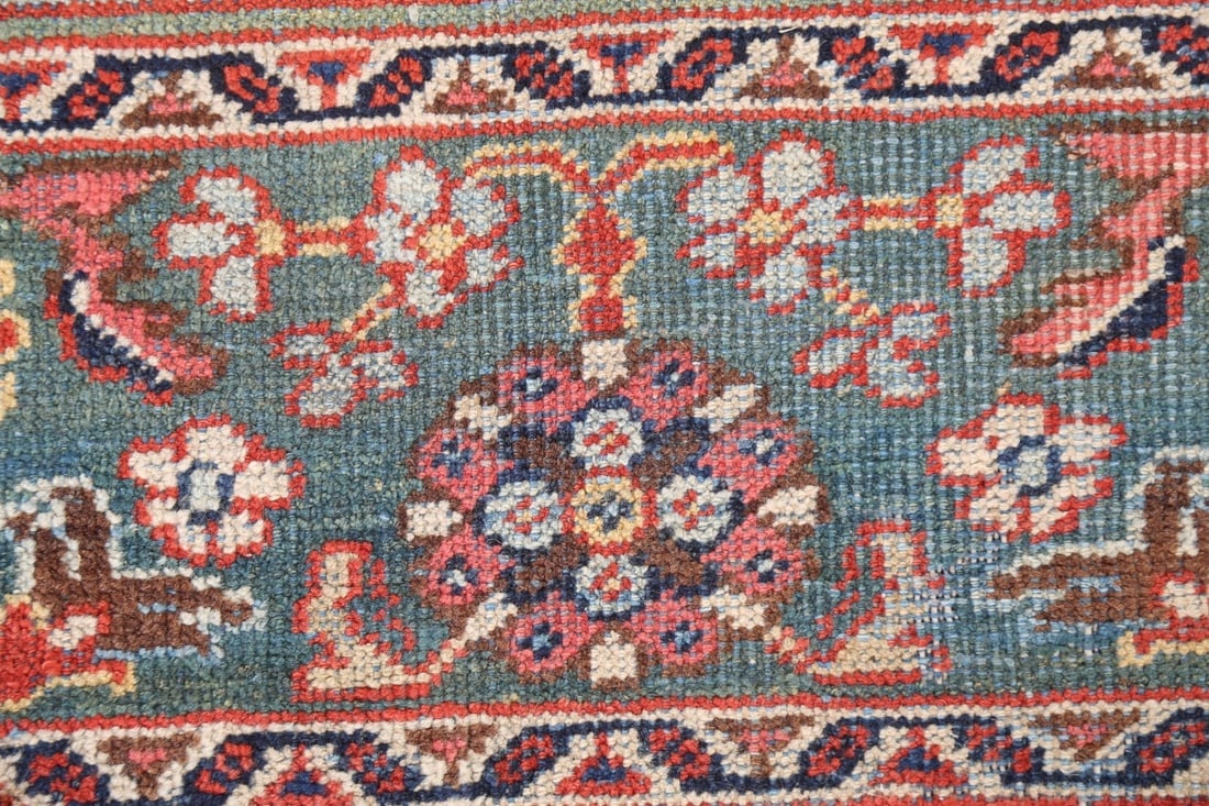 Pre-1900 Antique Vegetable Dye Sultanabad Ziegler Persian Rug 11x14 - 11