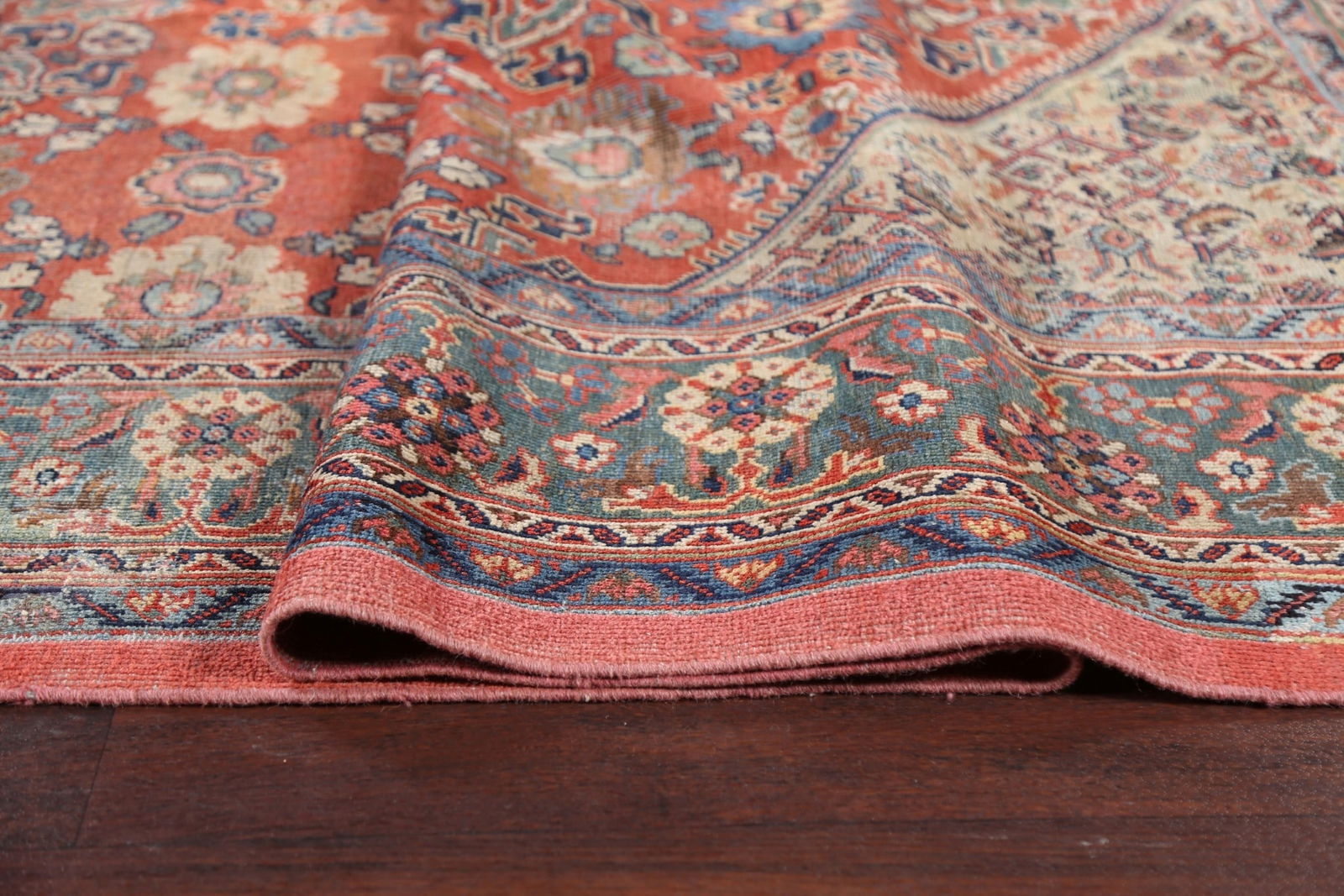 Pre-1900 Antique Vegetable Dye Sultanabad Ziegler Persian Rug 11x14 - 12