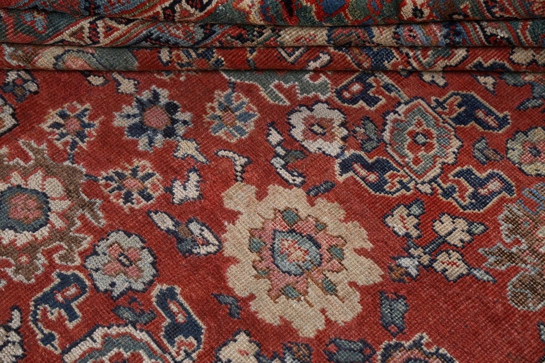 Pre-1900 Antique Vegetable Dye Sultanabad Ziegler Persian Rug 11x14 - 17