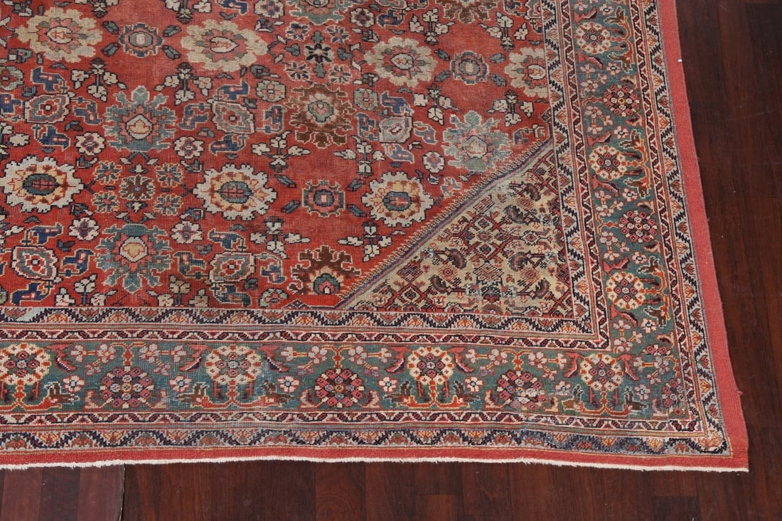 Pre-1900 Antique Vegetable Dye Sultanabad Ziegler Persian Rug 11x14 - 7